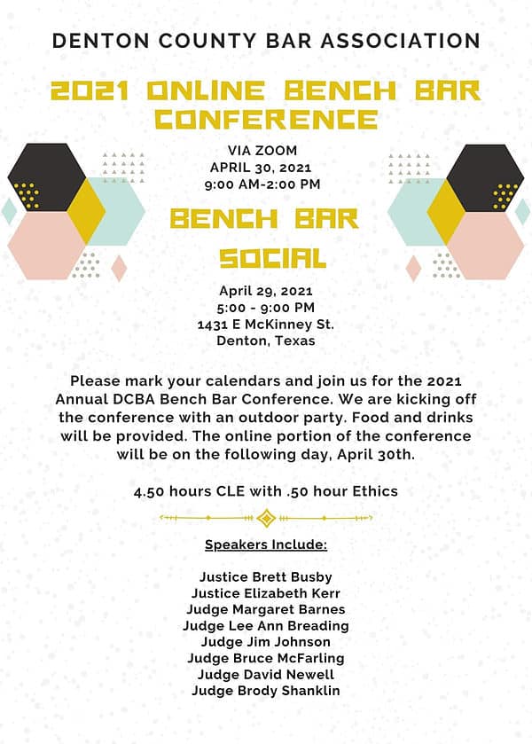 2021 DCBA Bench Bar Conference - Denton County Bar Association